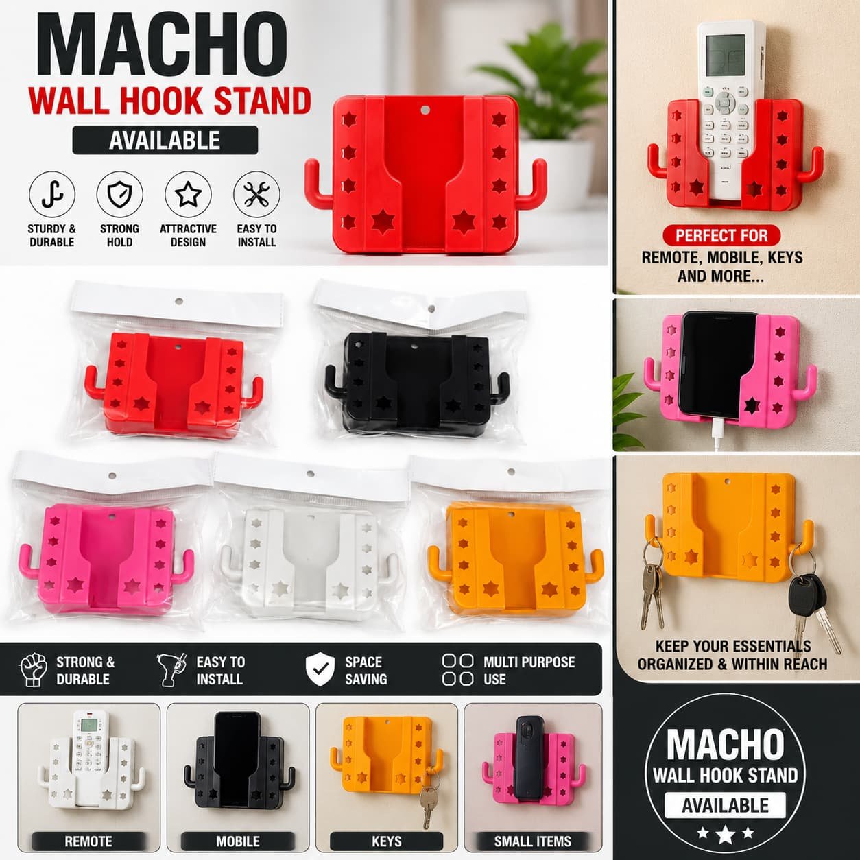 Macho Wall Hook Stand