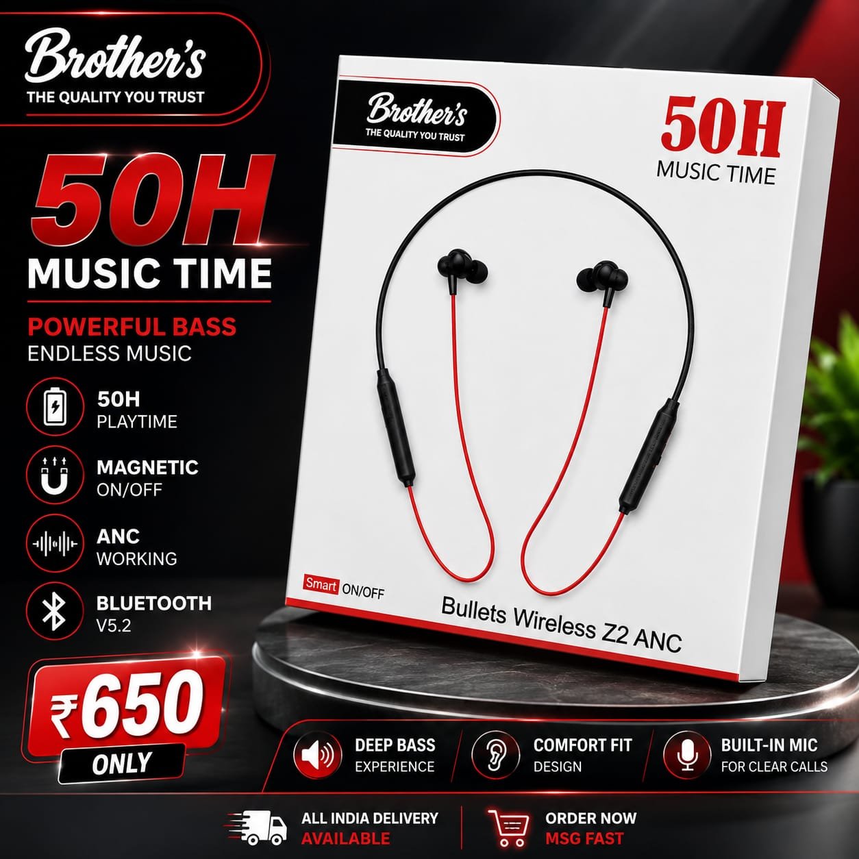 Brothers Bullet Z2 Neckband